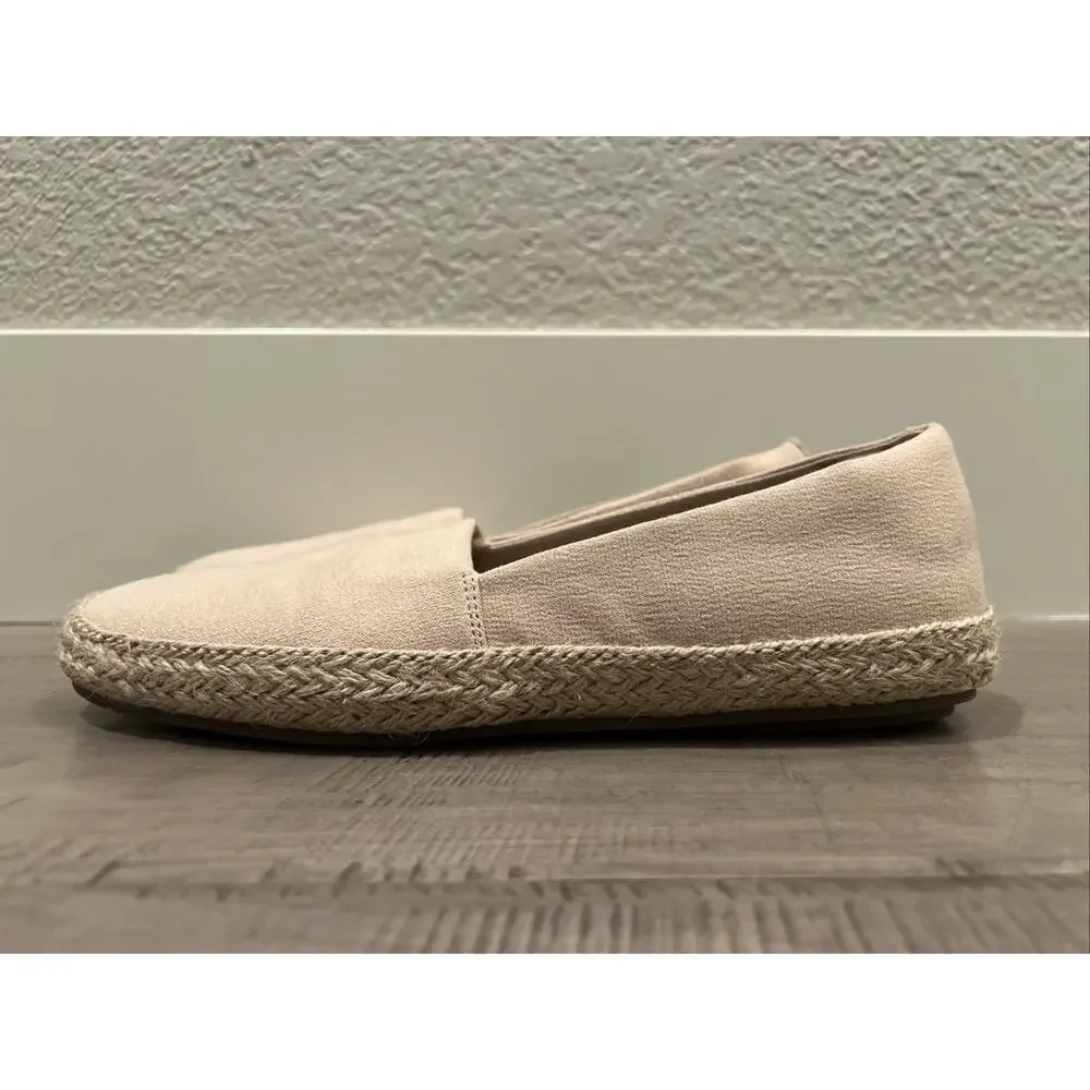 NEW Easy Spirit Flats Espadrille Blush Sparkle Slip On Coastal Luxury Minimalist